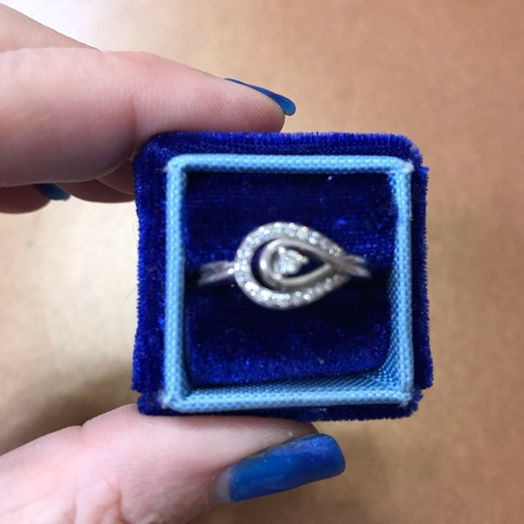 Sterling Silver and Genuine Diamond Ring - Picture 1 of 1